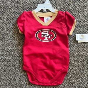 49ers Baby Girl Football Onesie SZ 18mos NWT